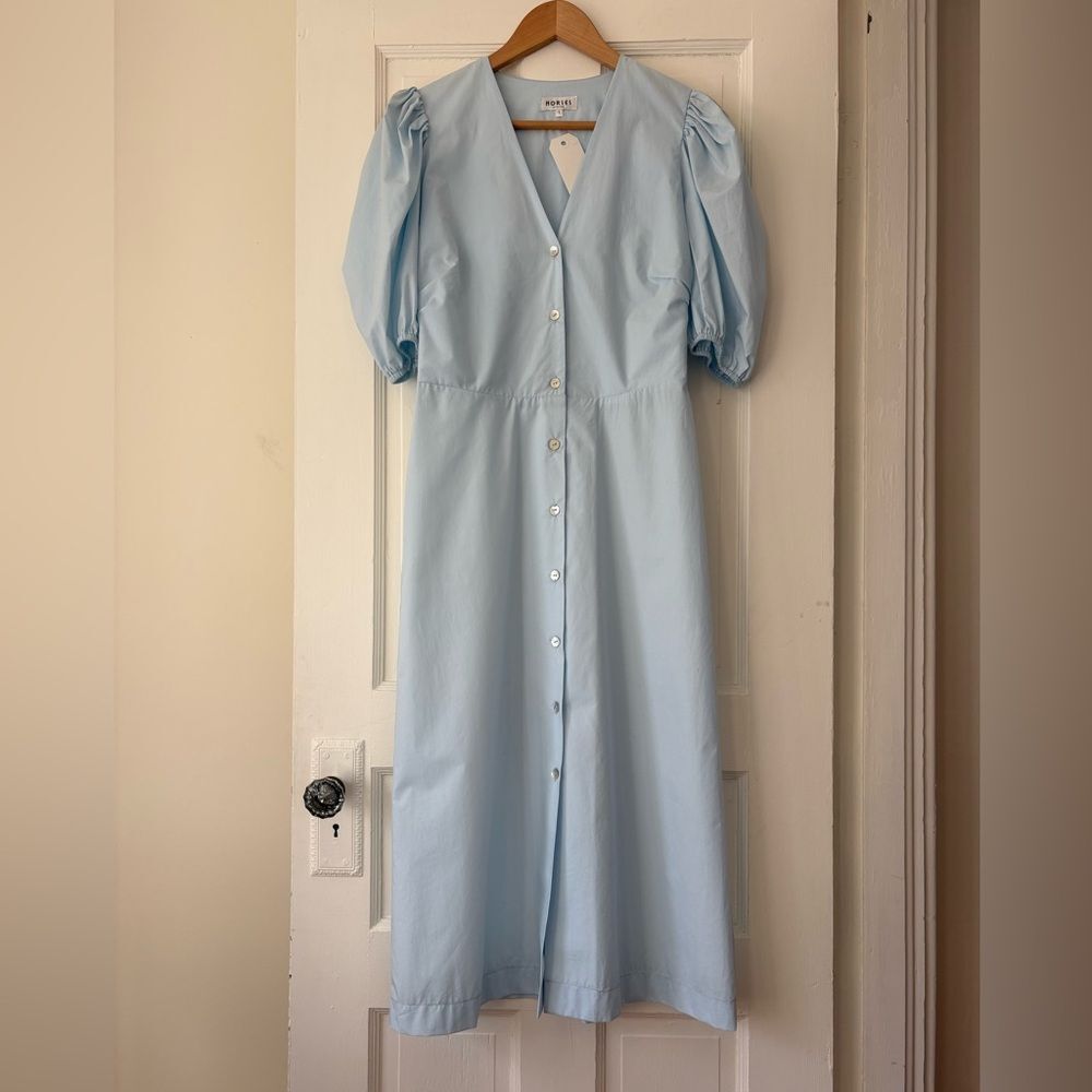 🇨🇦 NWT Horses Atelier Puff Sleeve Button Front Dress - Picture 13 of 16